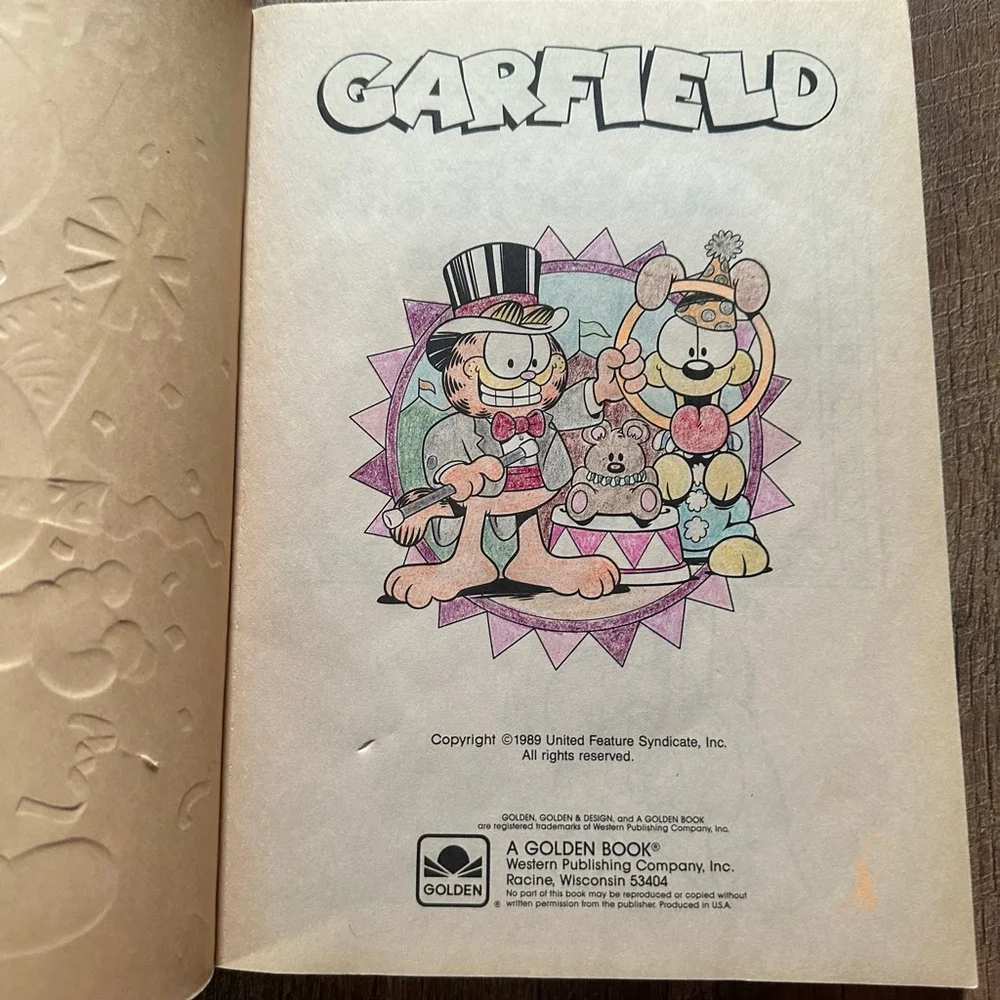 Golden Garfield Coloring Books lot (3) 1970-1980s collection